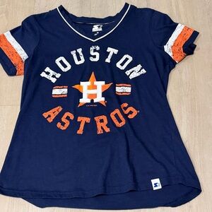 Houston Astros Starter womans V neck tshirt size medium